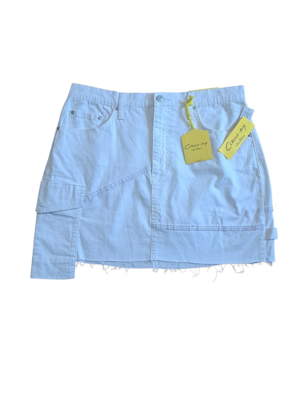 Circus•NY By Sam Edelman White Cargo Mini Skirt Size 30